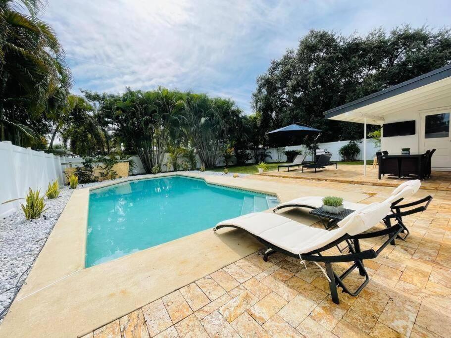 Villa Tropical Oasis House Private Pool Family Yard Fort Lauderdale Esterno foto